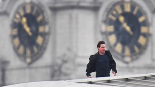 Tom Cruise sprinted over Blackfriars Bridge for the latest Mission: Impossible movie. (AAP)