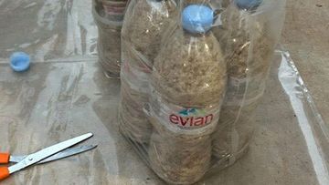 The brown substance inside the Evian water bottles tested positive for MDMA and ketamine.