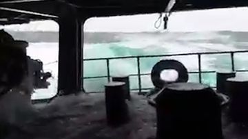 9RAW: Ship battles monster waves in search of missing sub