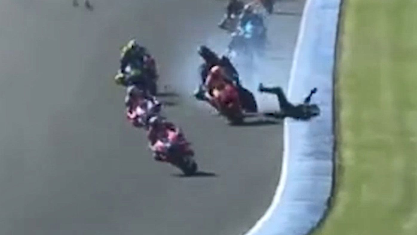 Marc Marquez forced to retire from Australian MotoGP after collision with Johann Zarco