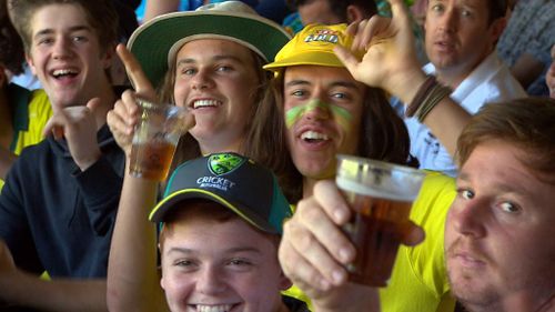 Beer was a big part of the celebrations for many of the punters. (A Current Affair)