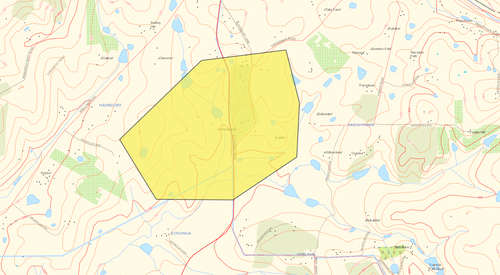 The Warning Area as a bushfire burns in the Mount Lofty Ranges.