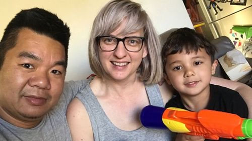 Alf Nguyen with his wife Rita McCulloch and son Chauncey, who was recently diagnosed with autism.