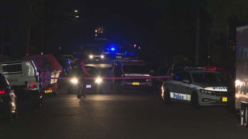 A man has been arrested after a body with stab wounds was found at a home in Sydney's south-west.Emergency services were called to a home on Kembla Street, Croydon Park at 5pm.