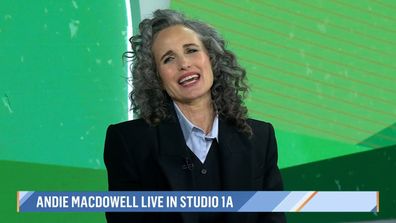 Andie MacDowell on the Today Show US.