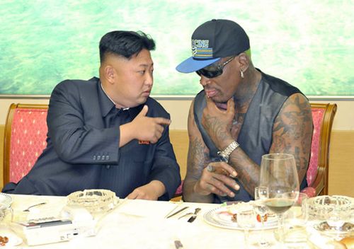 Kim is a huge basketball fan and Rodman considers Kim a friend.