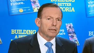 Prime Minister Tony Abbott has committed $200m to completing the Tullamarine Freeway upgrades. (9NEWS)