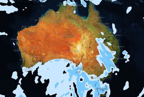 The system is moving from the west coast, pushing warm clouds towards the east. Image: Weatherzone