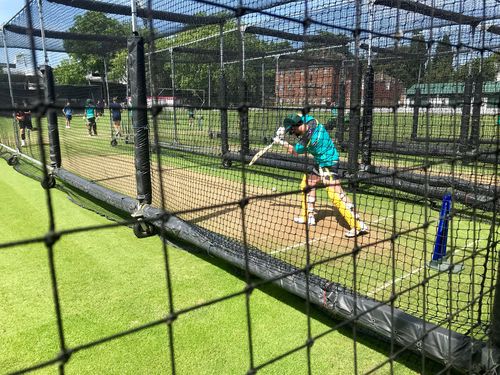 The Aussies are soaking up the sun at the home of cricket. Picture: 9NEWS