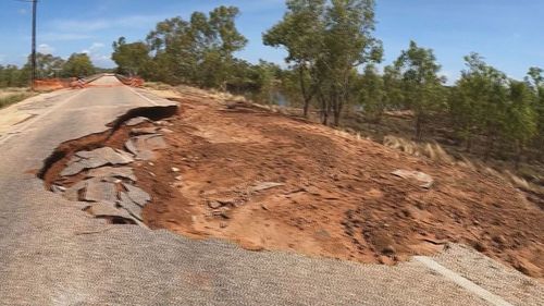 Western Australia Kimberley floodwaters at Fitzroy Crossing