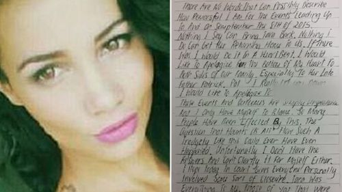 Patea penned a letter of remorse to Ms Brown's family. 