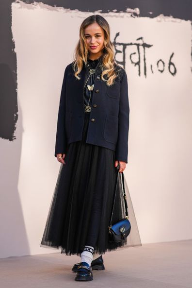 Lady Amelia Windsor at the Dior Couture show during Paris Fashion Week on January 24, 2022 in Paris, France.