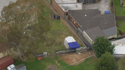 A man's body has been discovered on school grounds in Dandenong North, Melbourne.