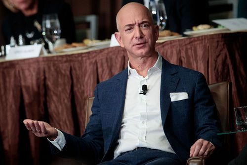 Bezos has seen the size of his wallet increase thanks to a boost in Amazon's stock price. Picture: AAP
