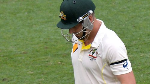 Marsh fell short of what would have been his third Test ton. (9NEWS)