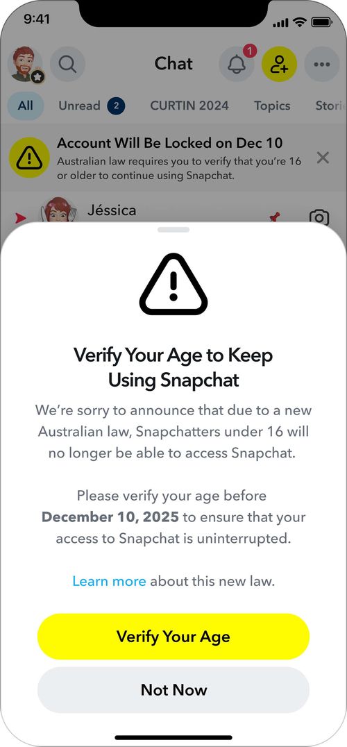 Snapchat lança verificação de idade.