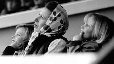 The Royals Turn Out To Cheer Easy Rider Phillip - Come on, Grandpa! Princess Anne's children, Peter and Zara, cheer for Prince Philip. May 12, 1985