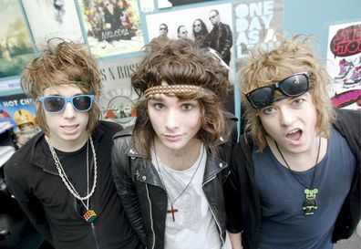 Short Stack pictured in 2009. From left to right: Bradie Webb, Shaun Diviney, Andy Clemmensen.