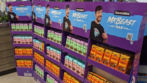 MrBeast chocolate Feastables in Woolworths stores