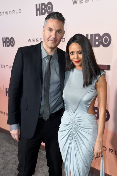 Ol Parker and Thandiwe Newton attend the Premiere of HBO's "Westworld" Season 3 at TCL Chinese Theatre on March 05, 2020 in Hollywood, California.