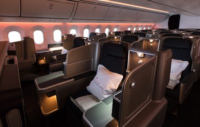 QANTAS 787 DREAMLINER INTERIORS Business class