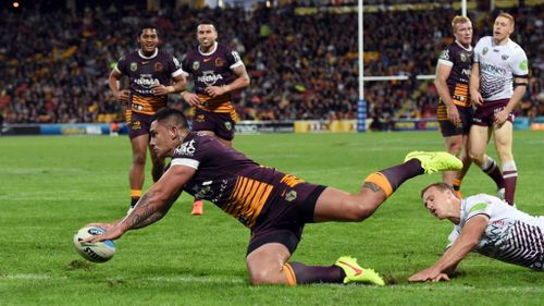 Vidot scored a try against the Sea Eagles in June 2015. (AAP)