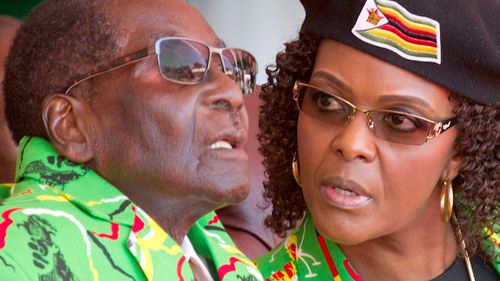 Robert Mugabe and his wife Grace. (AAP)