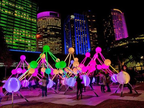 The festival's exhibitions now extend beyond the Sydney CBD and into the suburbs, as far as Chatswood. Picture: Vivid Sydney.