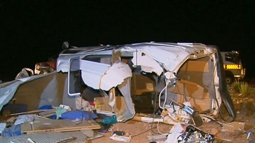 The crash occurred on the Stuart Highway about 45km north of Pimba. (9NEWS)