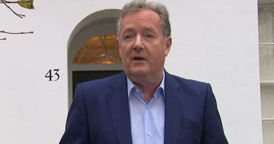 Piers Morgan gives statement regarding phone hacking case from outside his London home.