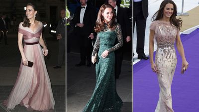 Kate Middleton Wearing Purple Lace Dress