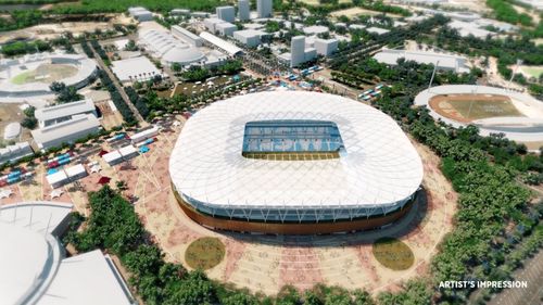 The Olympic stadium will seat 75,000 people.