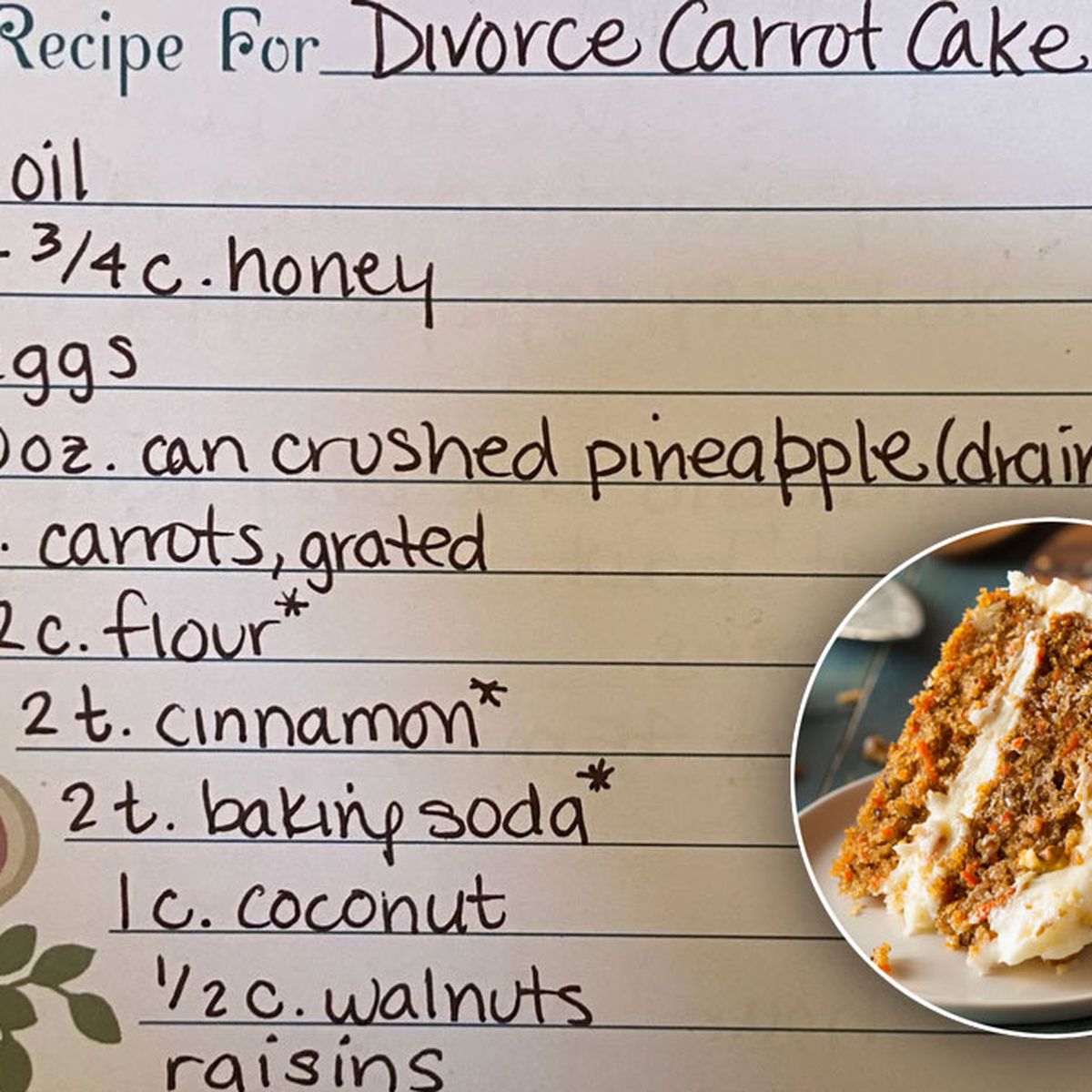 Carrot cake reddit