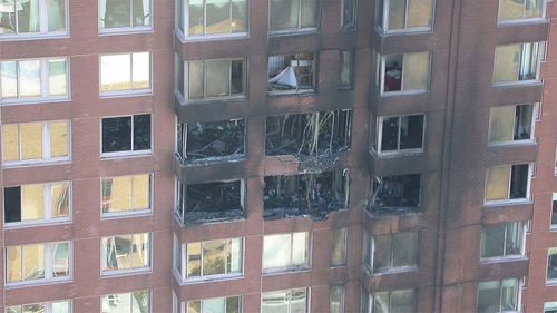 Kaza, binadaki bir dizi apartmanı tahrip etti.