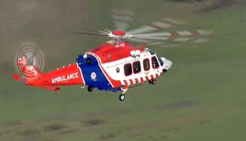 Air ambulances were dispatched to the scene. Picture: 9NEWS