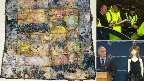 Homemade quilt could help identify remains of little girl dumped in South Australian scrub
