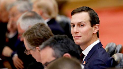 White House Senior adviser Jared Kushner attends a bilateral meeting held by US President Donald Trump and China's President Xi Jinping in Beijing in November. (AAP)
