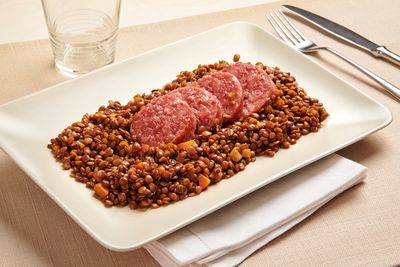 Italy: Lentils and cotechino