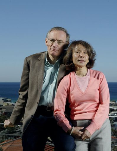 Premier Bob Carr with his wife Helena in Maroubra on Friday 29 July 2005. The Premier announced his resignation earlier this week.