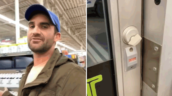US man&#x27;s hilarious video as he gets locked inside Aldi after early closing: &#x27;I saw the cashier drive off&#x27;