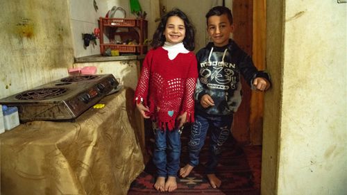 Syrian refugee twins Yazan and Razan