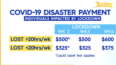 Eligibility criteria for COVID-19 Disaster Payment.