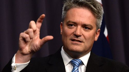 Finance minister Mathias Cormann during a press conference at Parliament House Canberra. (AAP)