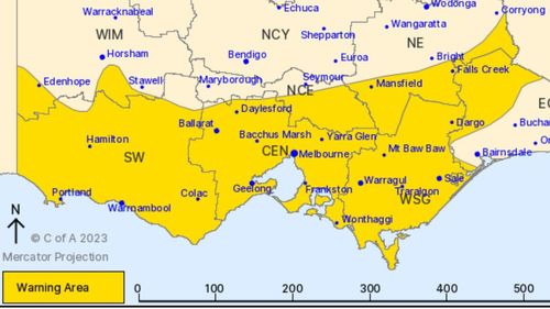 Victoria has been hit with strong and damaging winds as a spring cold front moves over Australia's east coast