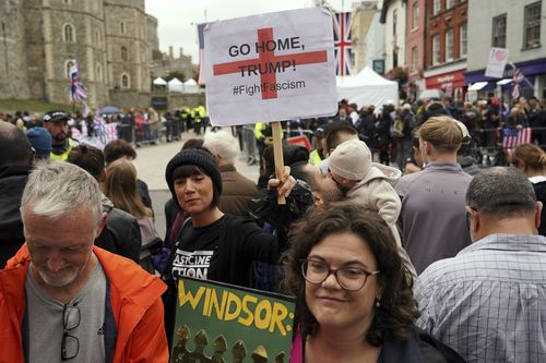 Protesters gather in Windsor