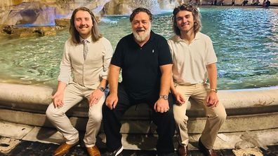 Russell Crowe and sons