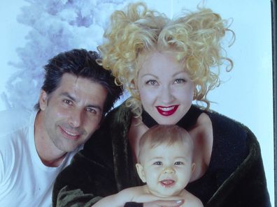 Cyndi Lauper with her husband David Thornton and son Dex Lauper. 