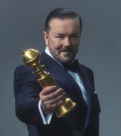 Golden Globes, Ricky Gervais, host, trophy