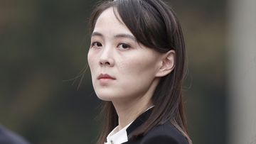 Kim Yo Jong, sister of North Korea&#x27;s leader Kim Jong Un, attends a wreath-laying ceremony at Ho Chi Minh Mausoleum in Hanoi, Vietnam, on March 2, 2019. 