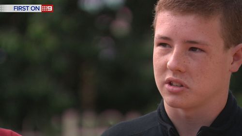 Daniel Thick spent seven hours in hospital after getting pepper spray in his eyes. (9NEWS)